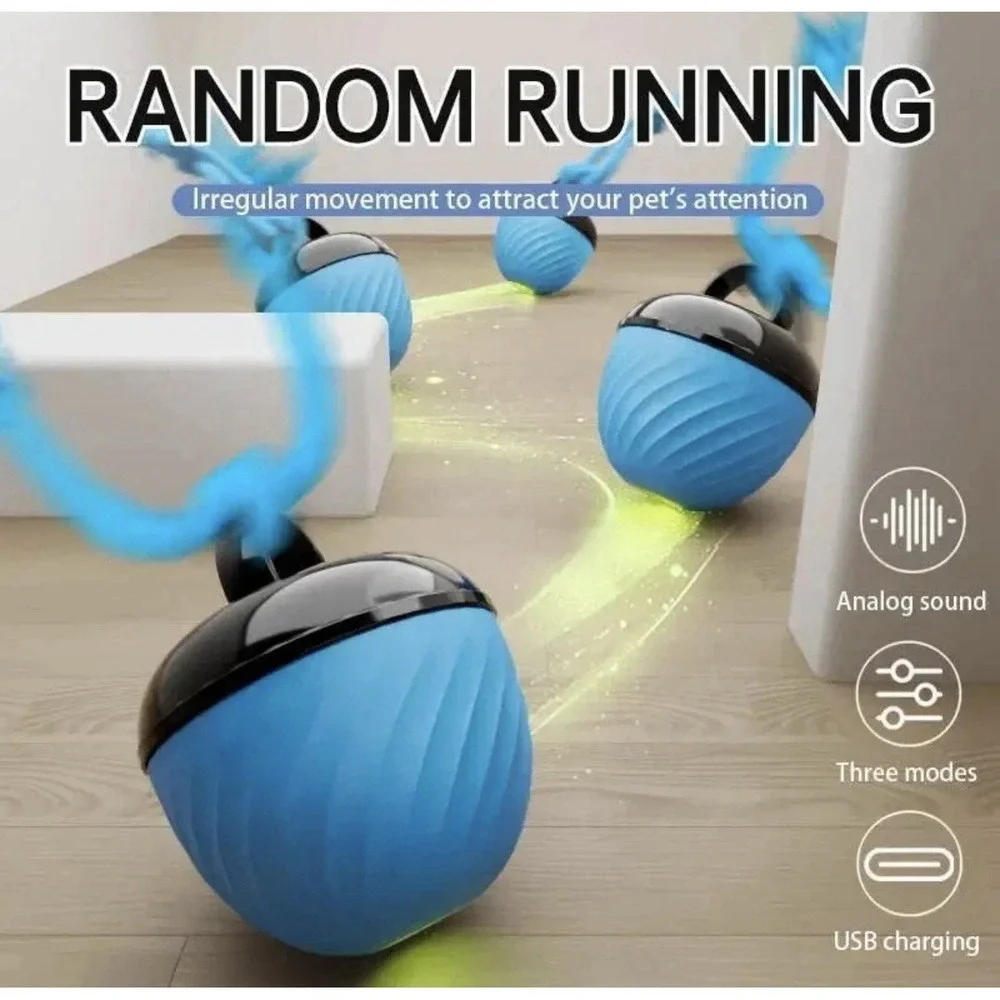 THE CHASE Anti-Boredom Moving Dog Ball | 3-Mode Smart Exercise Toy